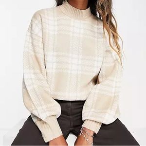 Asos plaid check sweater
